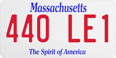 MA license plate 440LE1