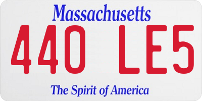 MA license plate 440LE5