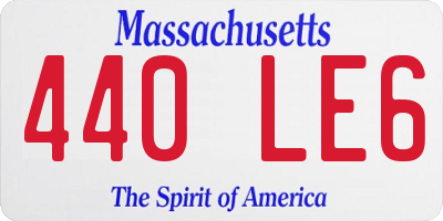 MA license plate 440LE6