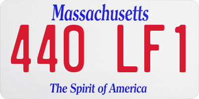 MA license plate 440LF1