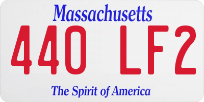 MA license plate 440LF2