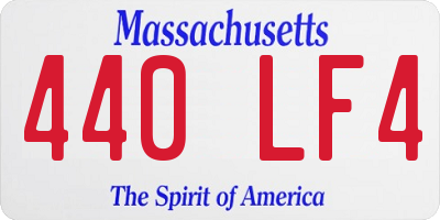 MA license plate 440LF4