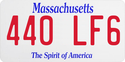 MA license plate 440LF6