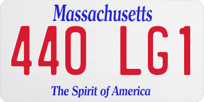 MA license plate 440LG1