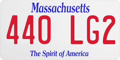 MA license plate 440LG2