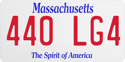 MA license plate 440LG4