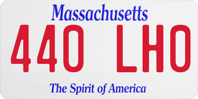MA license plate 440LH0