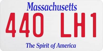MA license plate 440LH1
