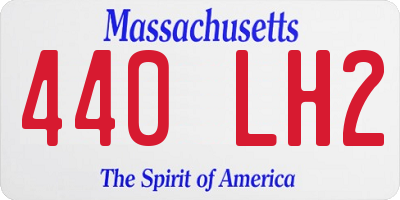 MA license plate 440LH2