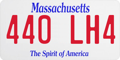 MA license plate 440LH4