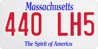 MA license plate 440LH5