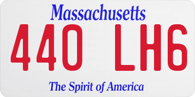 MA license plate 440LH6