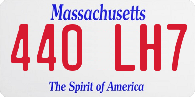 MA license plate 440LH7