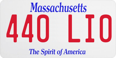 MA license plate 440LI0
