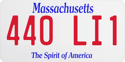 MA license plate 440LI1