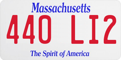 MA license plate 440LI2
