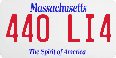 MA license plate 440LI4