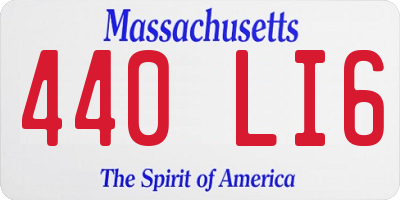 MA license plate 440LI6