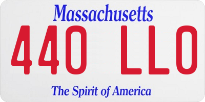 MA license plate 440LL0