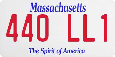 MA license plate 440LL1