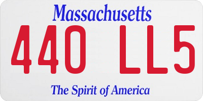 MA license plate 440LL5