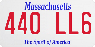 MA license plate 440LL6