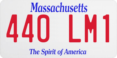 MA license plate 440LM1