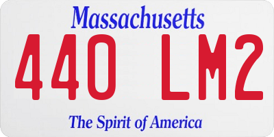 MA license plate 440LM2