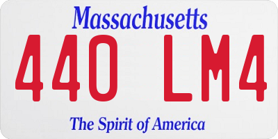 MA license plate 440LM4