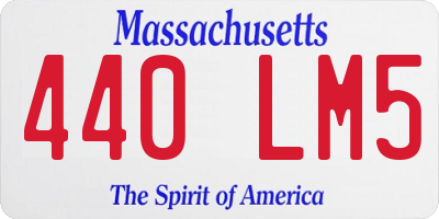 MA license plate 440LM5