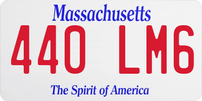 MA license plate 440LM6