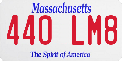 MA license plate 440LM8