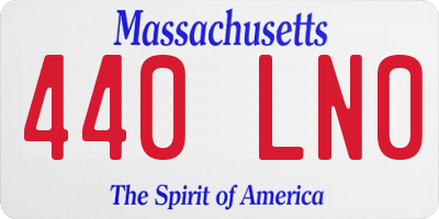 MA license plate 440LN0