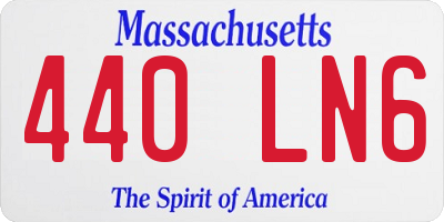 MA license plate 440LN6
