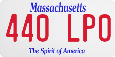 MA license plate 440LP0