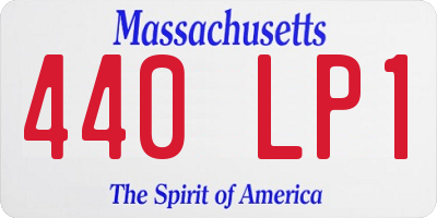 MA license plate 440LP1