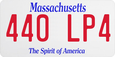 MA license plate 440LP4