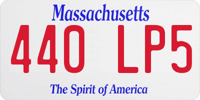 MA license plate 440LP5