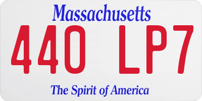 MA license plate 440LP7