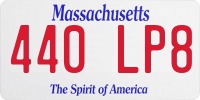MA license plate 440LP8