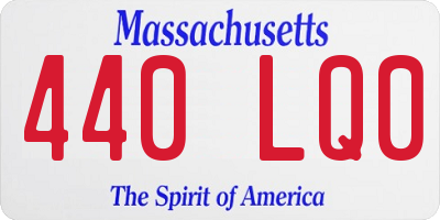 MA license plate 440LQ0