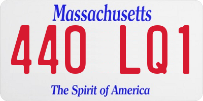 MA license plate 440LQ1