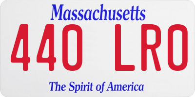 MA license plate 440LR0