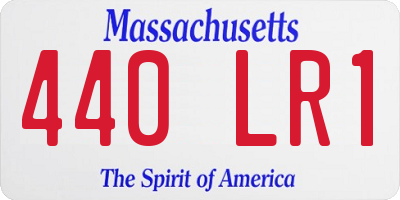 MA license plate 440LR1
