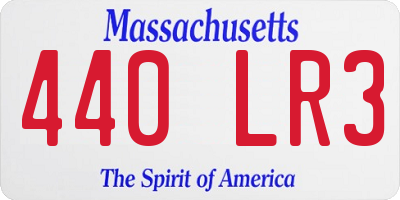 MA license plate 440LR3
