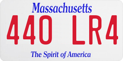 MA license plate 440LR4