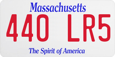 MA license plate 440LR5