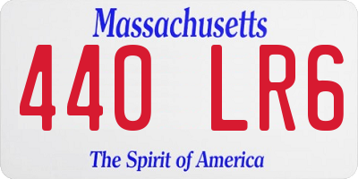 MA license plate 440LR6