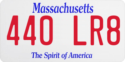 MA license plate 440LR8