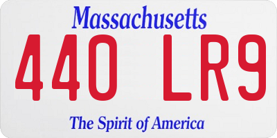 MA license plate 440LR9